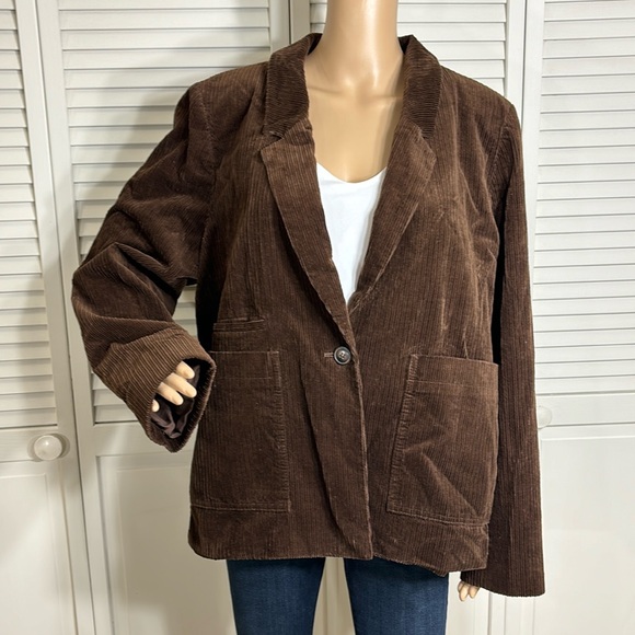 NWT Madewell Corduroy Crop Dorset Blazer Size XXL - Picture 5 of 13